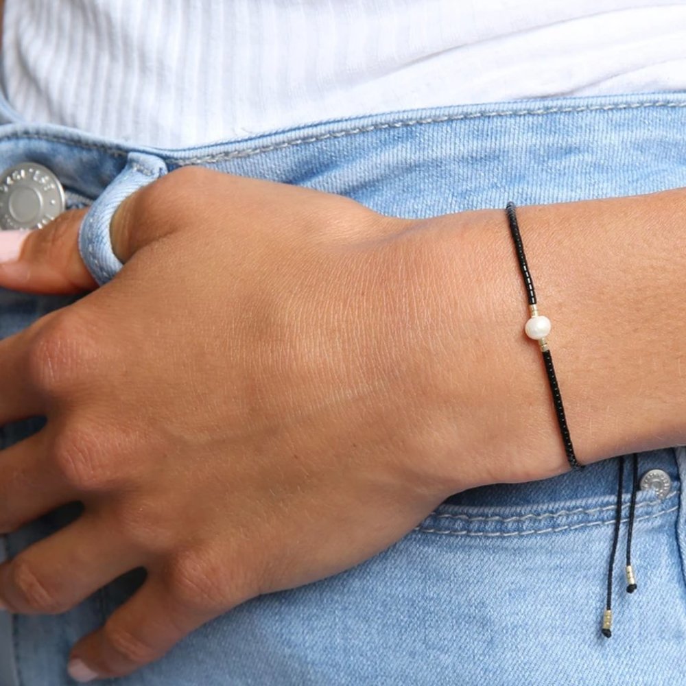 Free People Pearl and Glass Beaded Bracelet